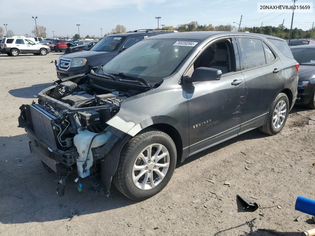 2018 Chevrolet Equinox Ls VIN: 2GNAXHEV8J6215659 Lot: 76939394