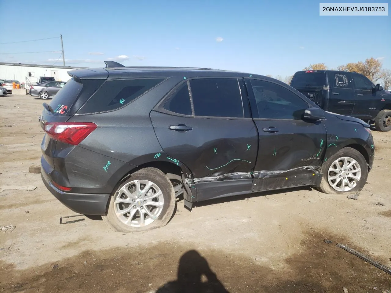 2018 Chevrolet Equinox Ls VIN: 2GNAXHEV3J6183753 Lot: 76959334