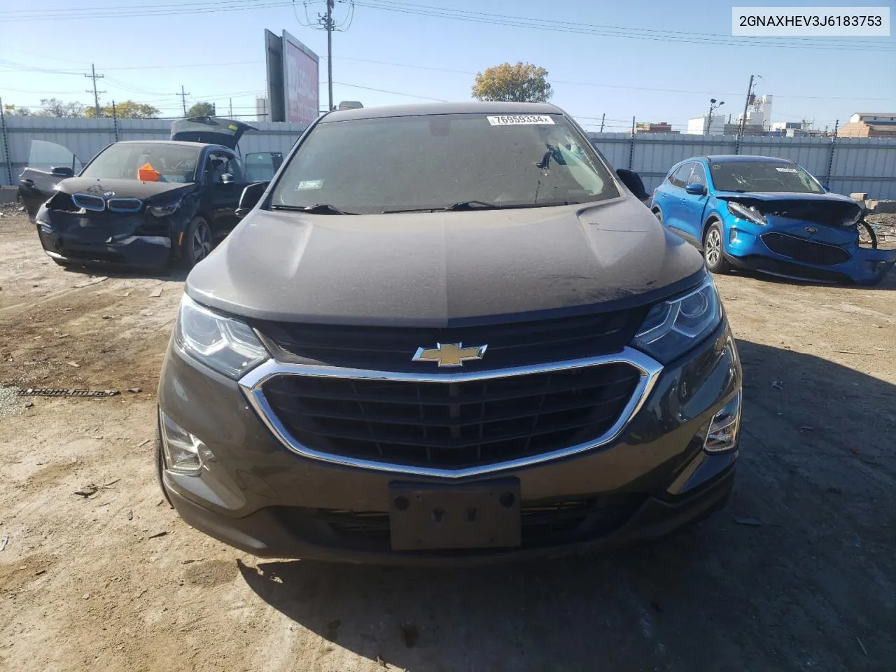 2018 Chevrolet Equinox Ls VIN: 2GNAXHEV3J6183753 Lot: 76959334