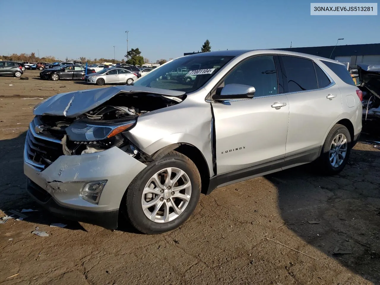 2018 Chevrolet Equinox Lt VIN: 3GNAXJEV6JS513281 Lot: 77001104