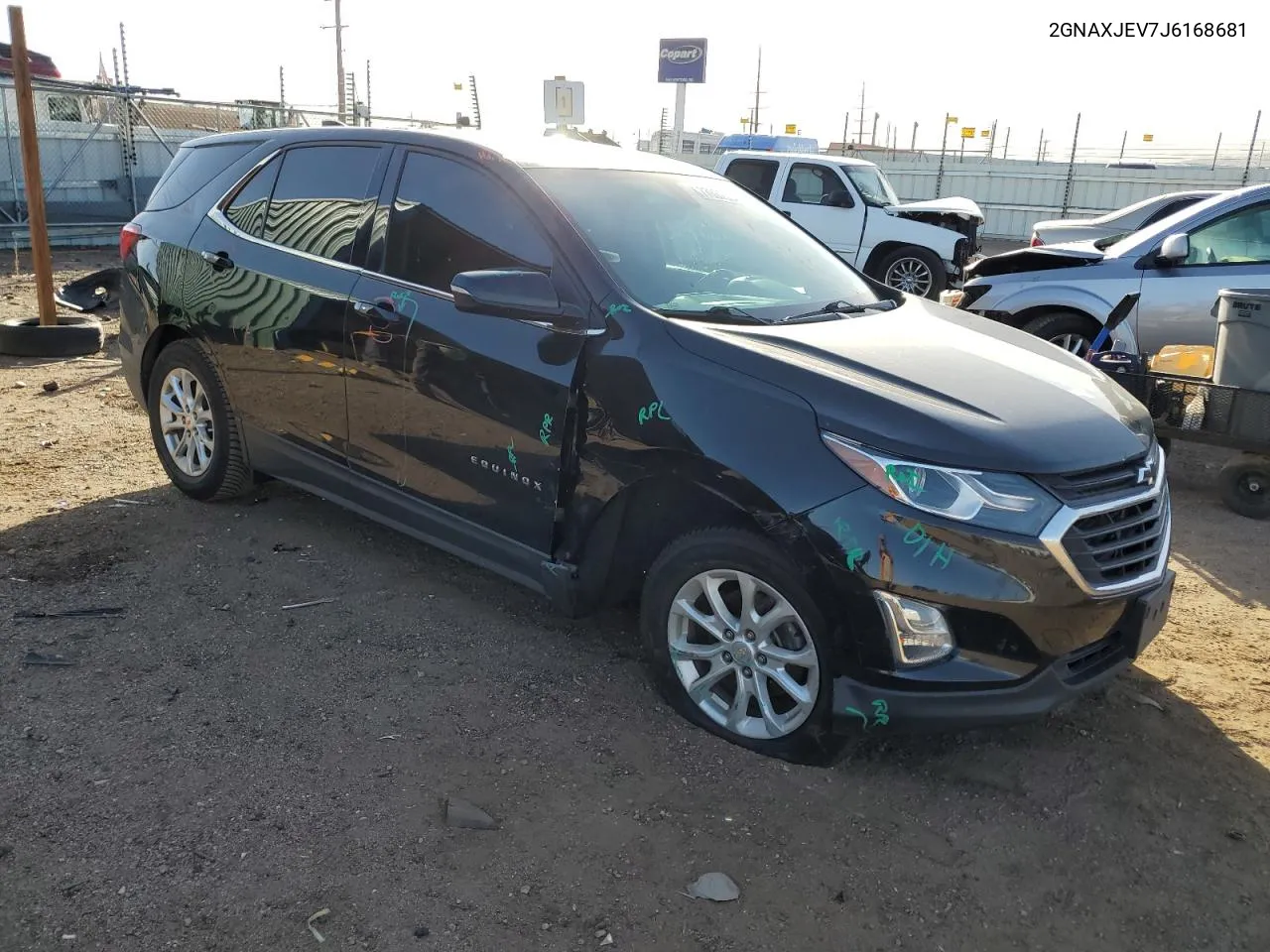 2018 Chevrolet Equinox Lt VIN: 2GNAXJEV7J6168681 Lot: 77037334