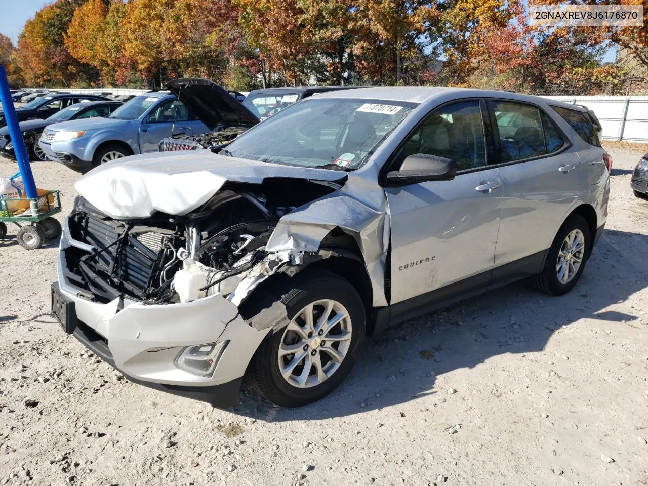 2018 Chevrolet Equinox Ls VIN: 2GNAXREV8J6176870 Lot: 77070714