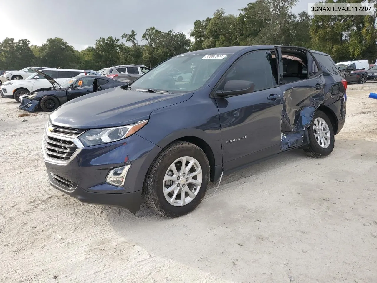 2018 Chevrolet Equinox Ls VIN: 3GNAXHEV4JL117207 Lot: 77097844