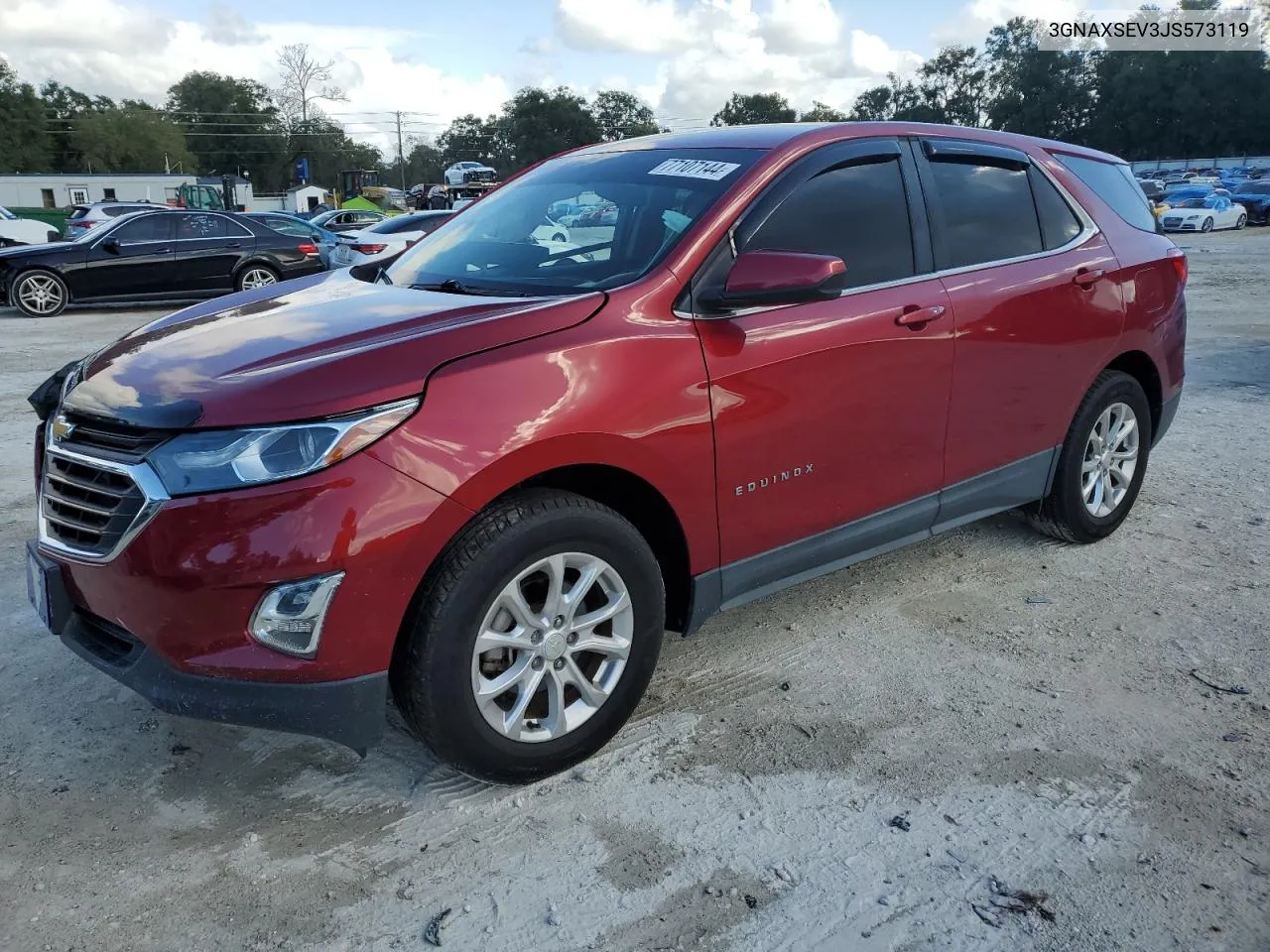 2018 Chevrolet Equinox Lt VIN: 3GNAXSEV3JS573119 Lot: 77107144