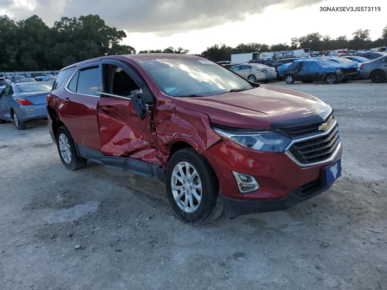 2018 Chevrolet Equinox Lt VIN: 3GNAXSEV3JS573119 Lot: 77107144