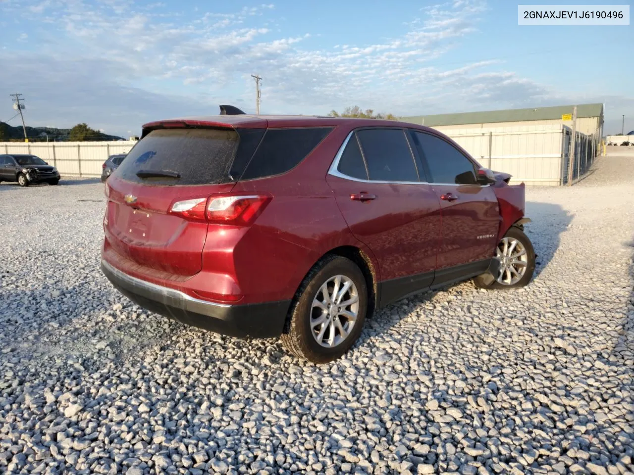 2018 Chevrolet Equinox Lt VIN: 2GNAXJEV1J6190496 Lot: 77140044