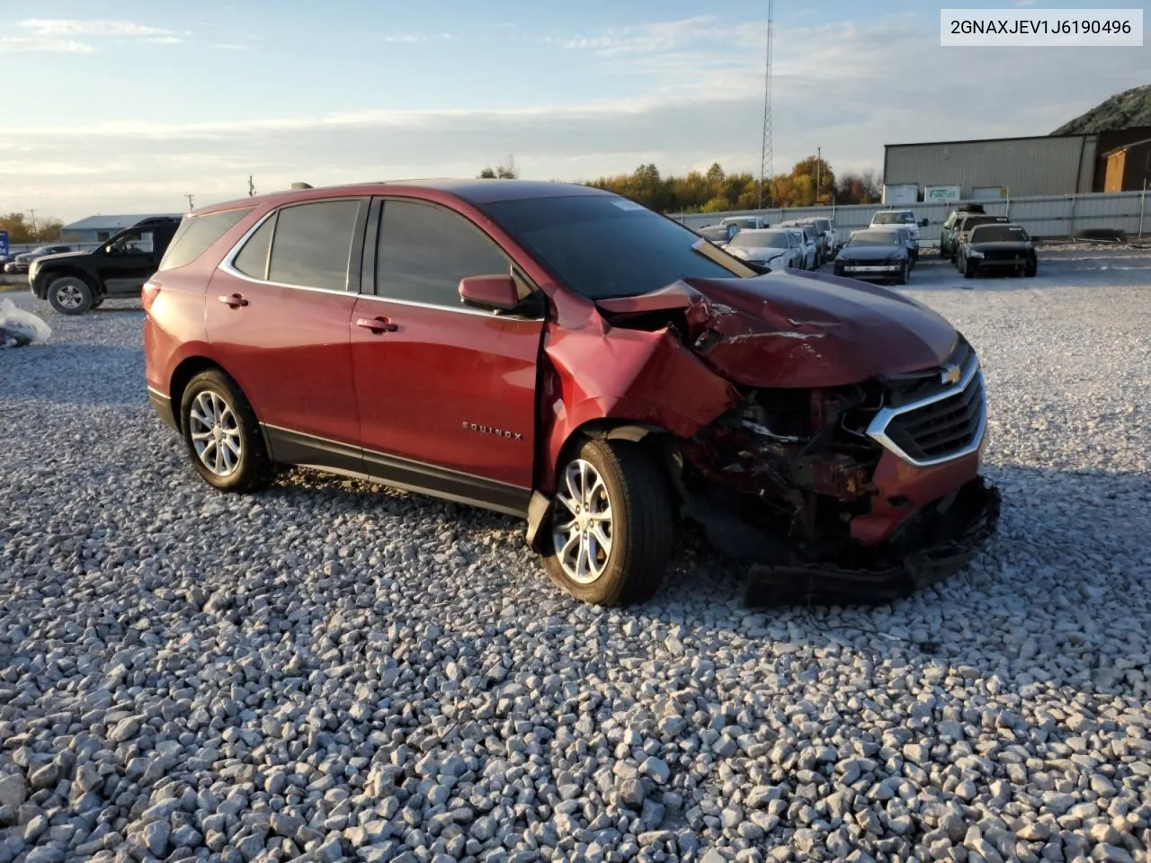 2018 Chevrolet Equinox Lt VIN: 2GNAXJEV1J6190496 Lot: 77140044