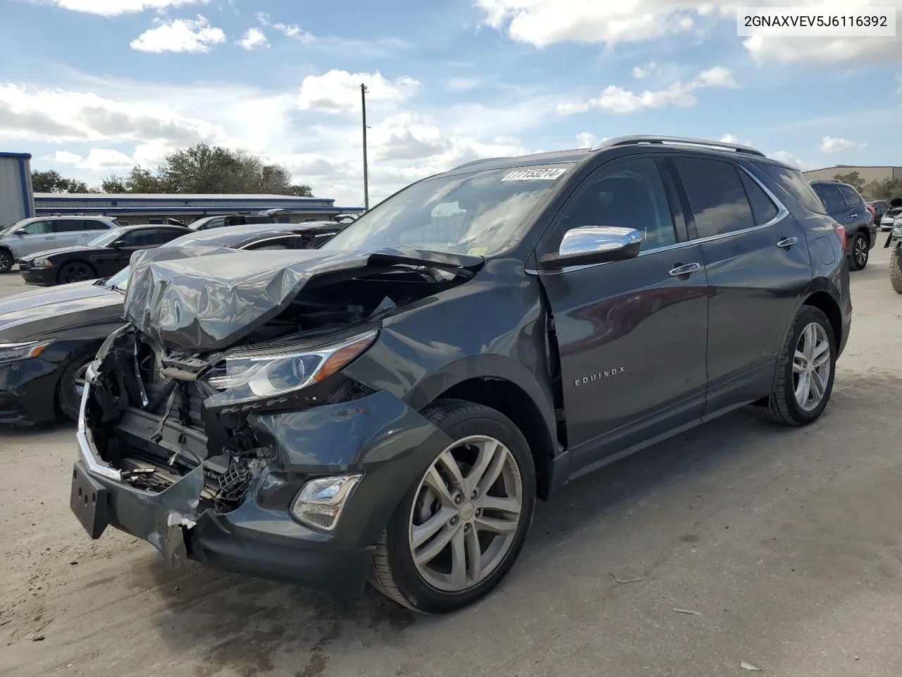 2018 Chevrolet Equinox Premier VIN: 2GNAXVEV5J6116392 Lot: 77153214