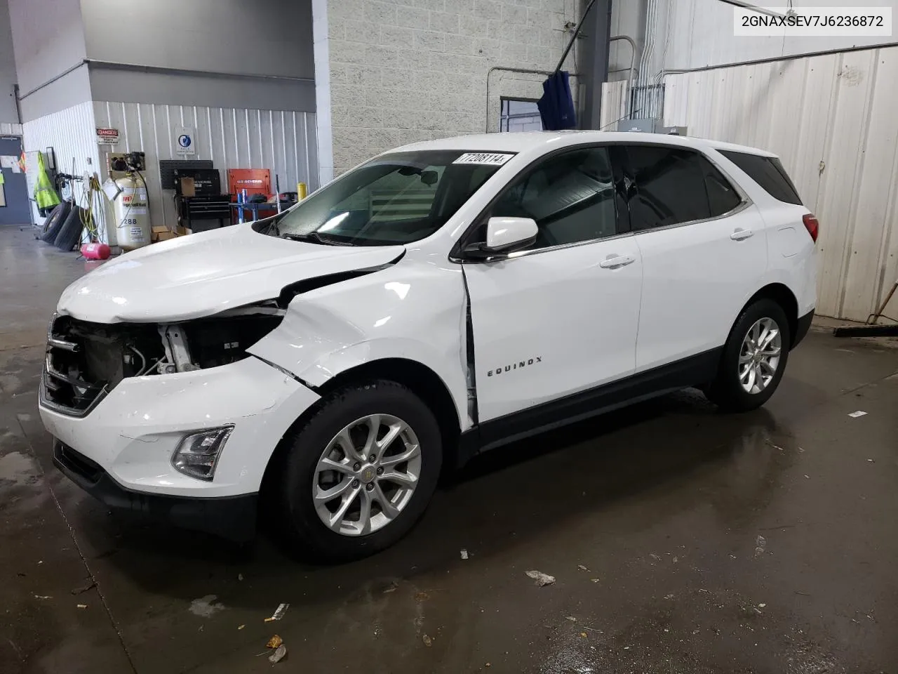 2018 Chevrolet Equinox Lt VIN: 2GNAXSEV7J6236872 Lot: 77208114