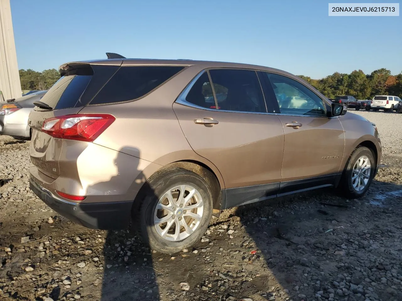 2018 Chevrolet Equinox Lt VIN: 2GNAXJEV0J6215713 Lot: 77316674