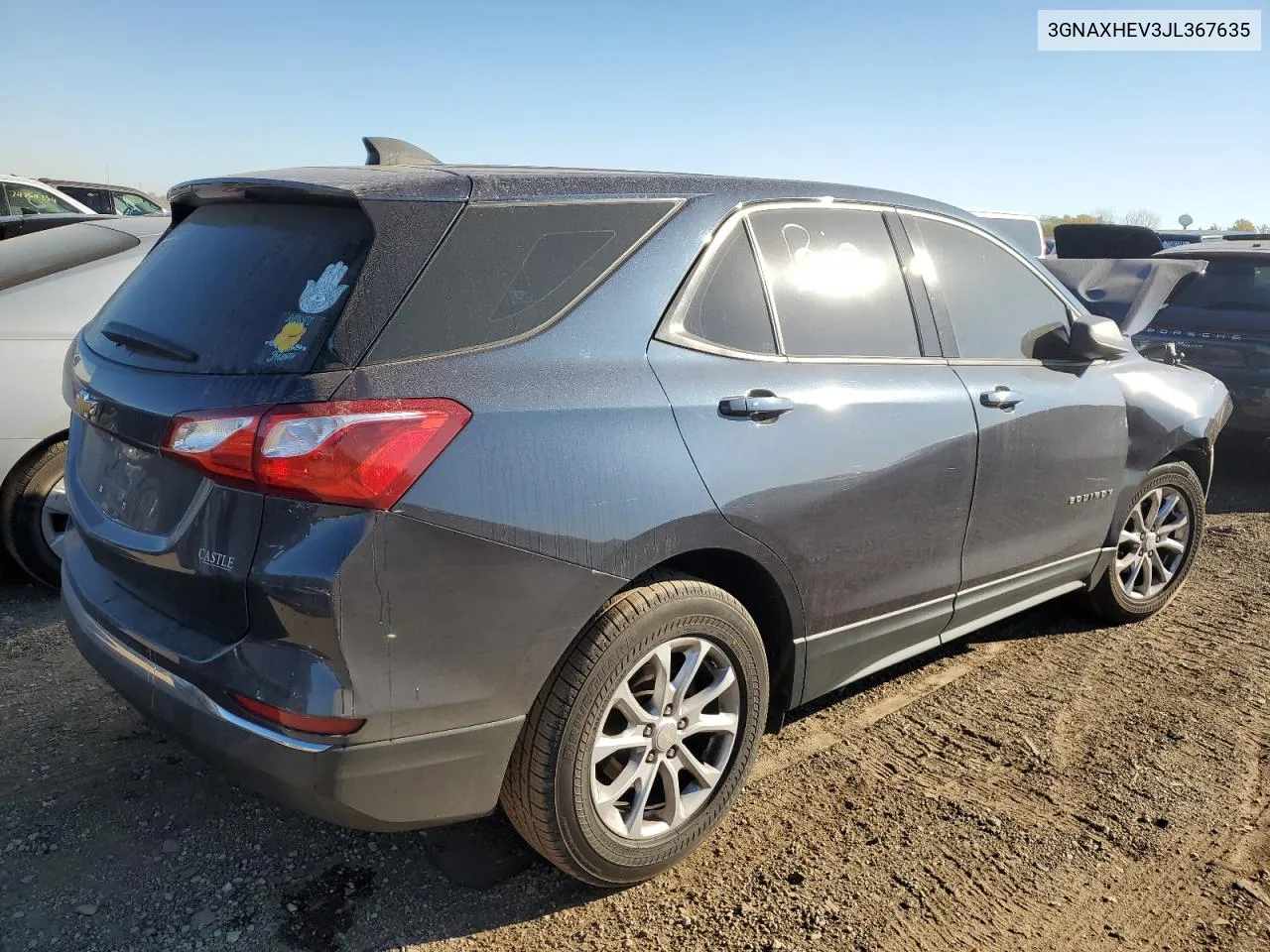 2018 Chevrolet Equinox Ls VIN: 3GNAXHEV3JL367635 Lot: 77330064