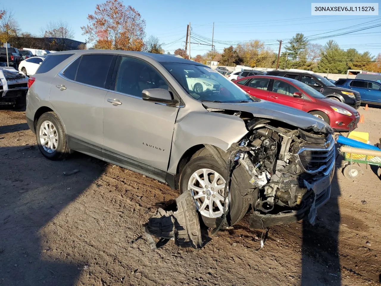 2018 Chevrolet Equinox Lt VIN: 3GNAXSEV6JL115276 Lot: 77377874