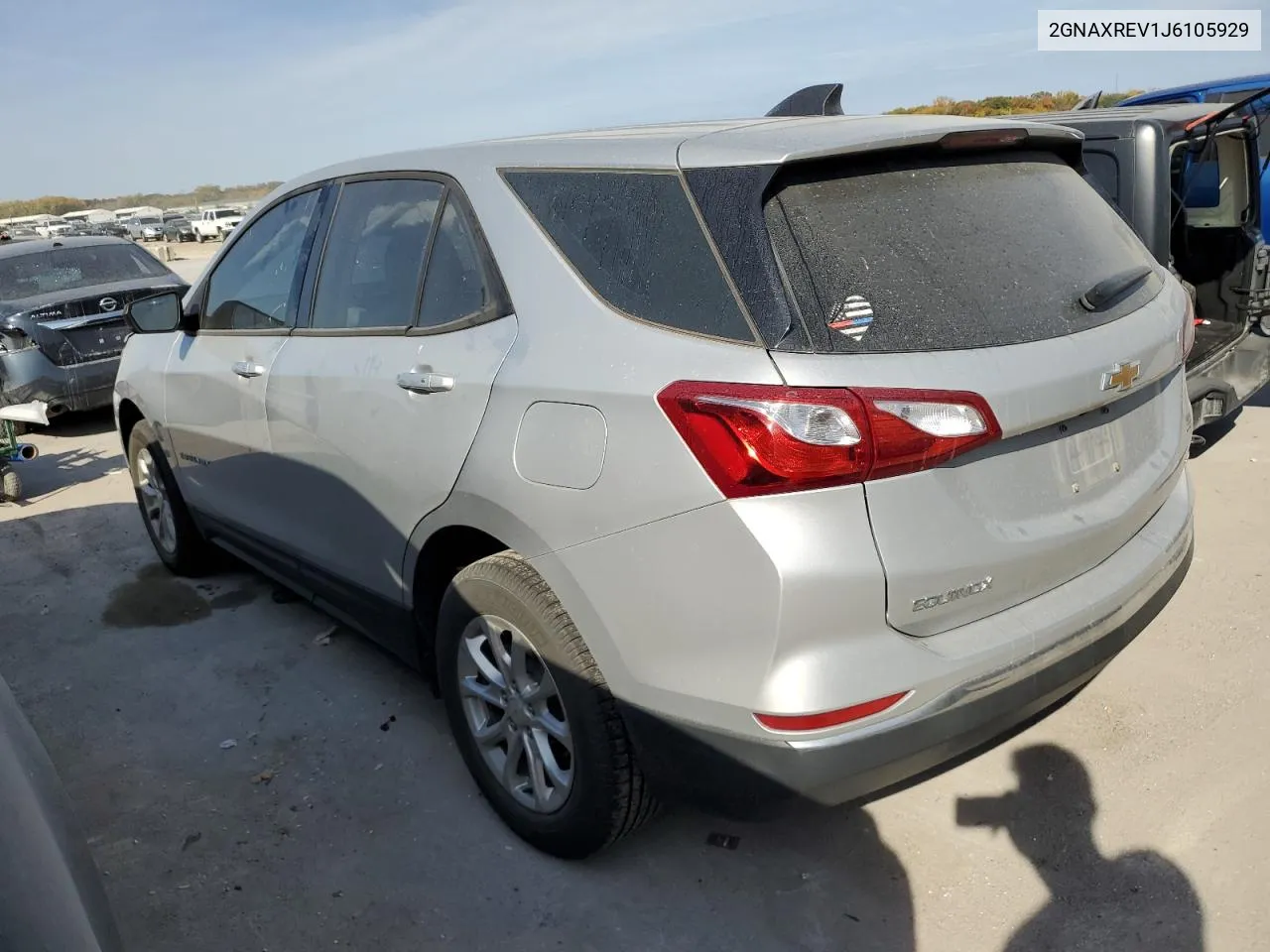 2018 Chevrolet Equinox Ls VIN: 2GNAXREV1J6105929 Lot: 77454924