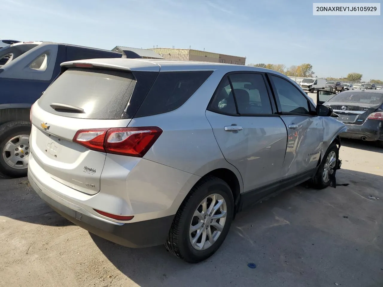 2018 Chevrolet Equinox Ls VIN: 2GNAXREV1J6105929 Lot: 77454924