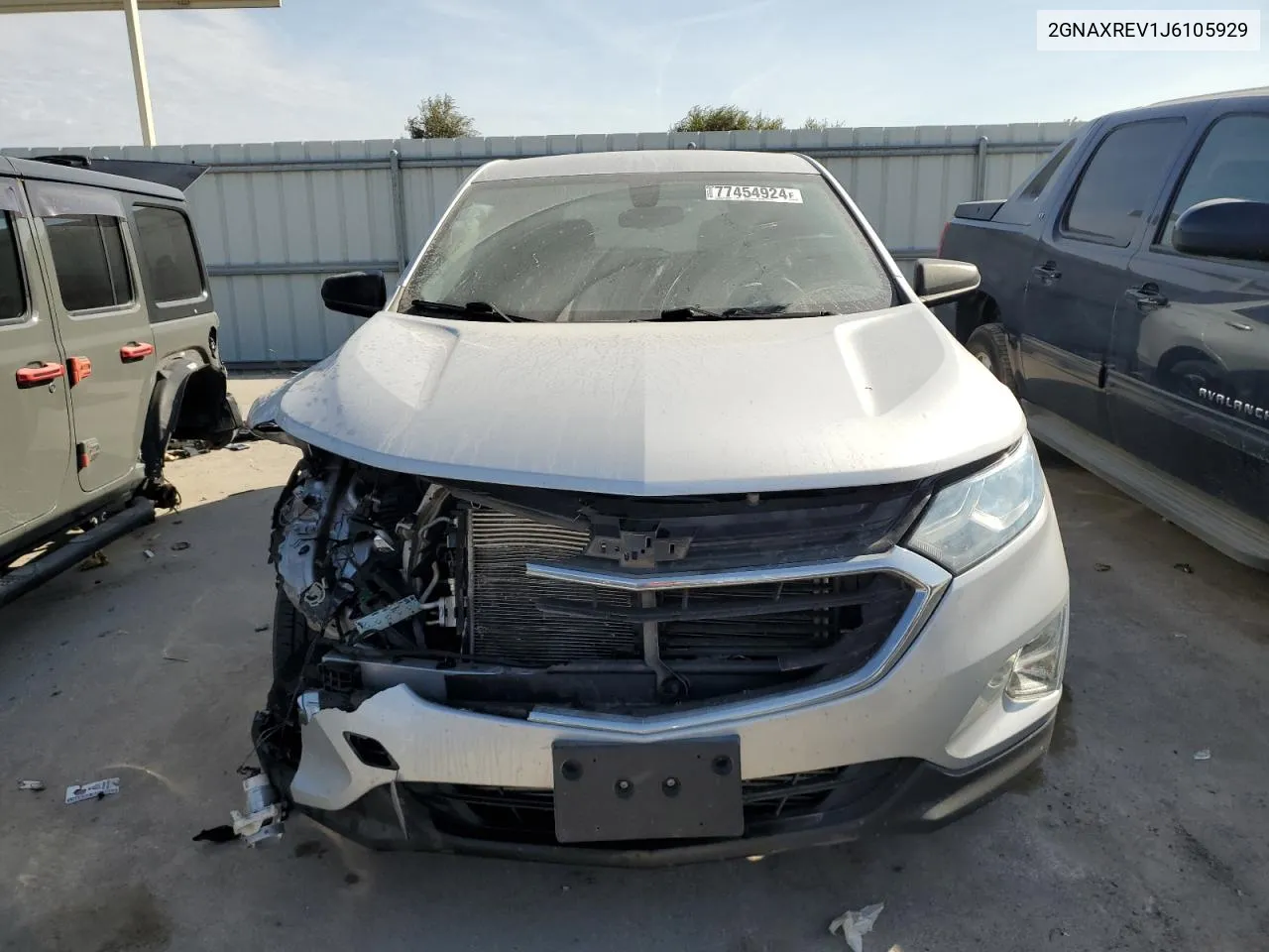 2018 Chevrolet Equinox Ls VIN: 2GNAXREV1J6105929 Lot: 77454924