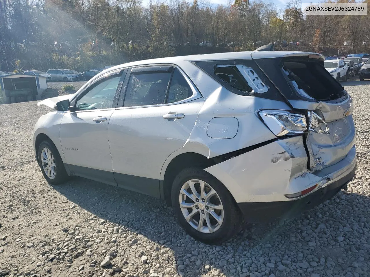 2018 Chevrolet Equinox Lt VIN: 2GNAXSEV2J6324759 Lot: 77524274