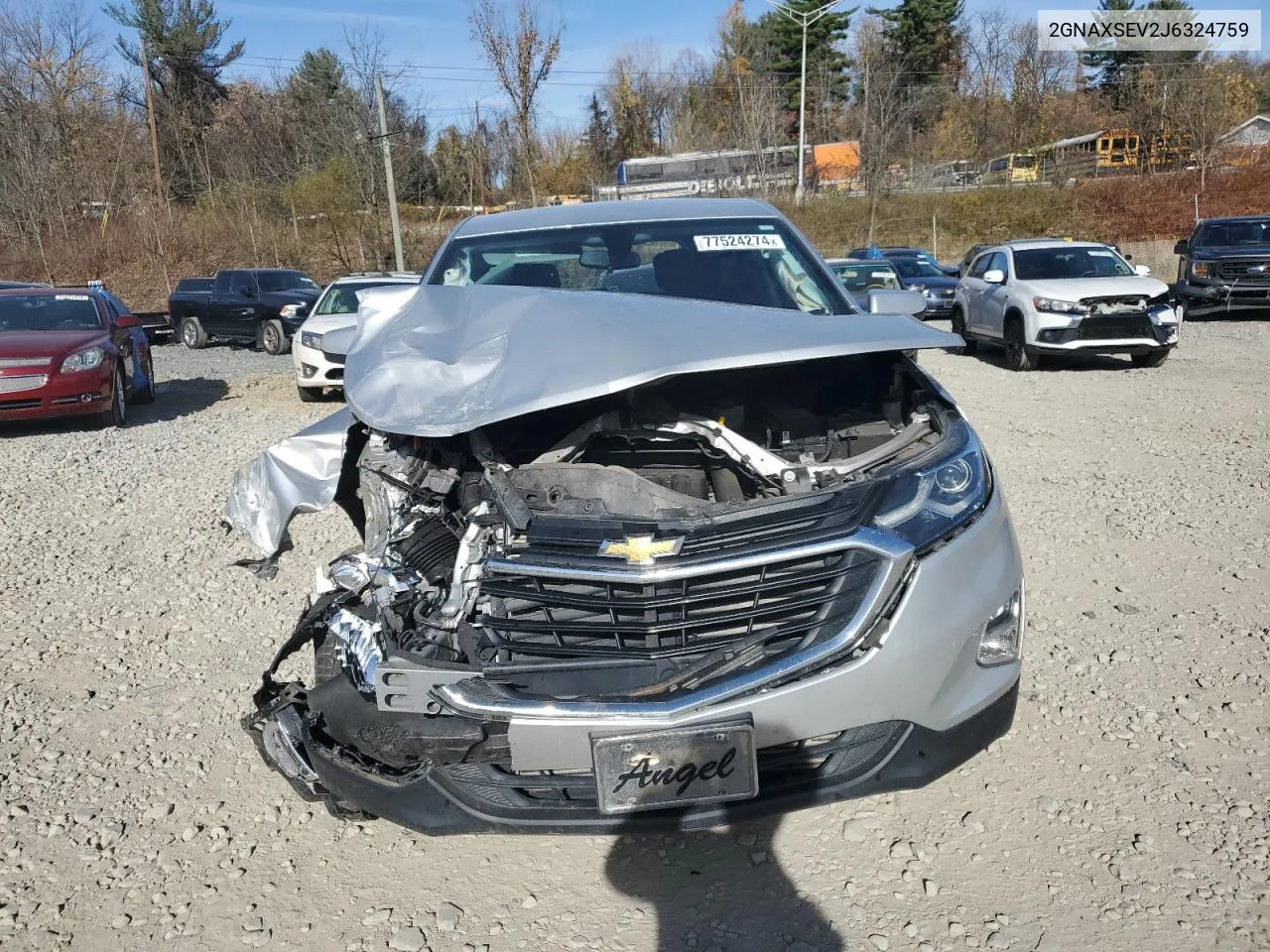 2018 Chevrolet Equinox Lt VIN: 2GNAXSEV2J6324759 Lot: 77524274