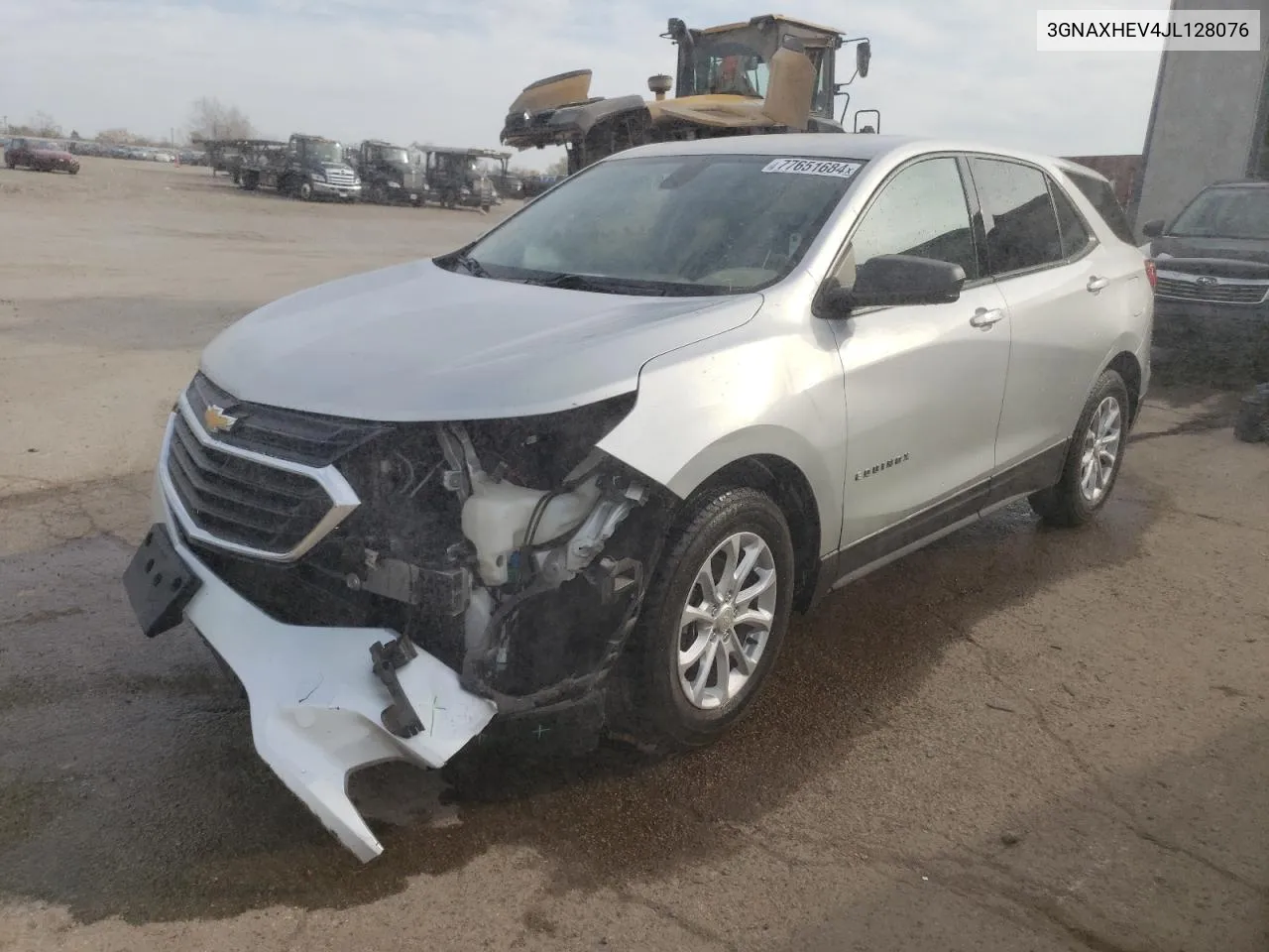 2018 Chevrolet Equinox Ls VIN: 3GNAXHEV4JL128076 Lot: 77651684