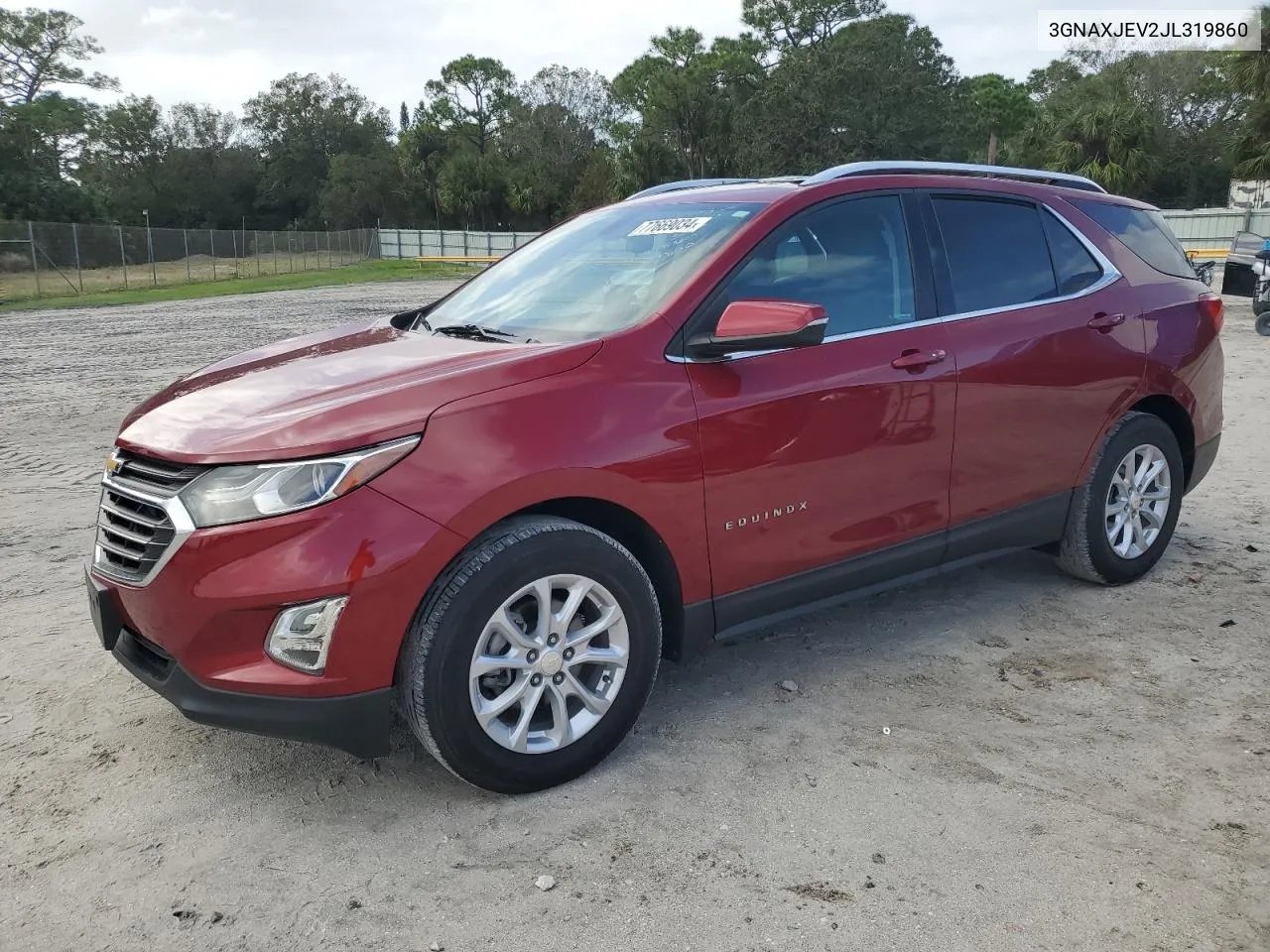 2018 Chevrolet Equinox Lt VIN: 3GNAXJEV2JL319860 Lot: 77669034