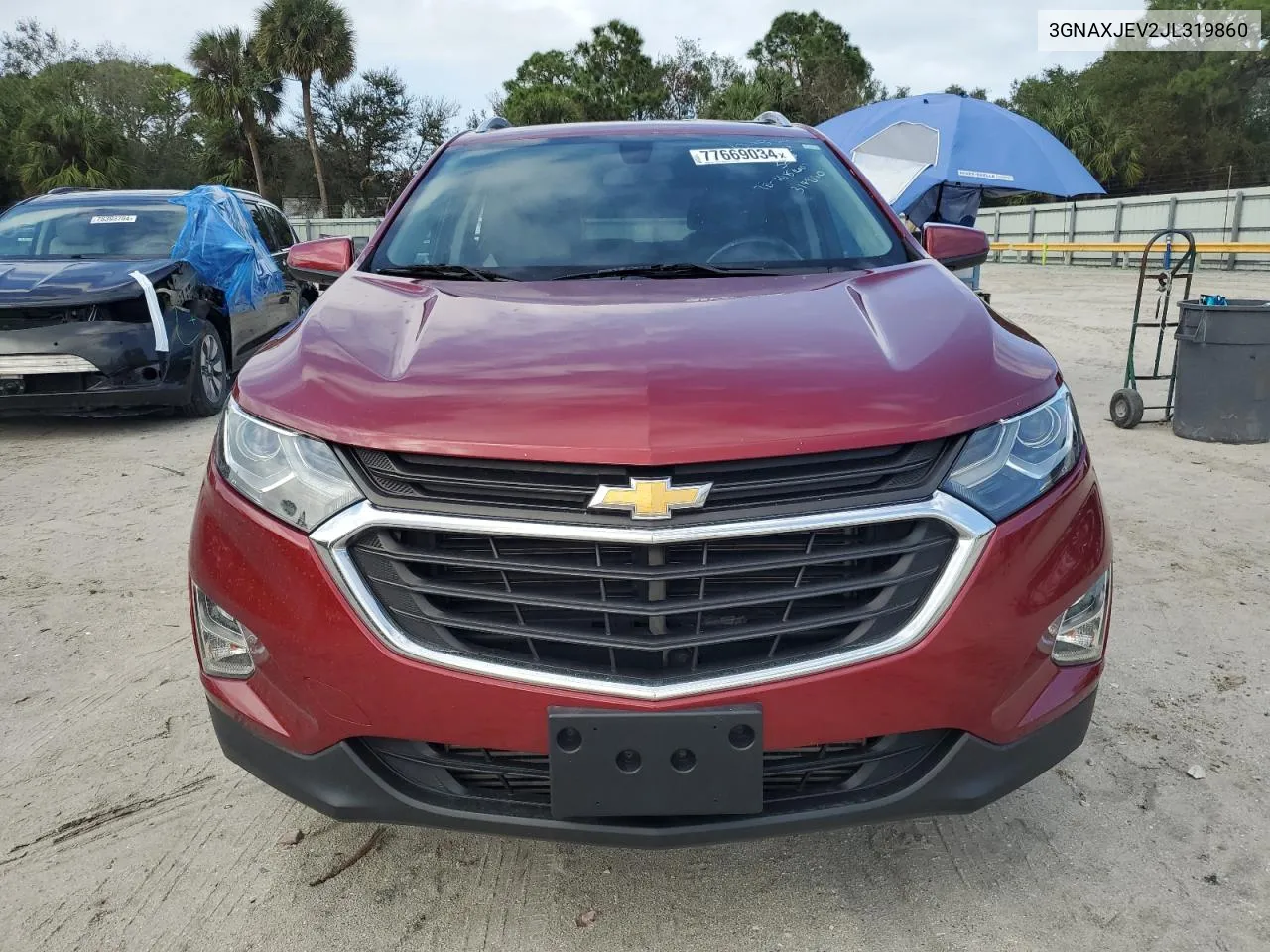 2018 Chevrolet Equinox Lt VIN: 3GNAXJEV2JL319860 Lot: 77669034