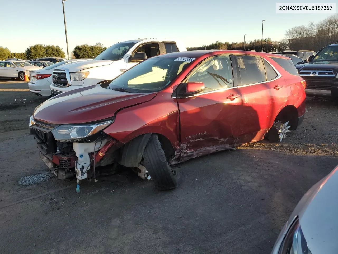 2018 Chevrolet Equinox Lt VIN: 2GNAXSEV0J6187367 Lot: 77743254