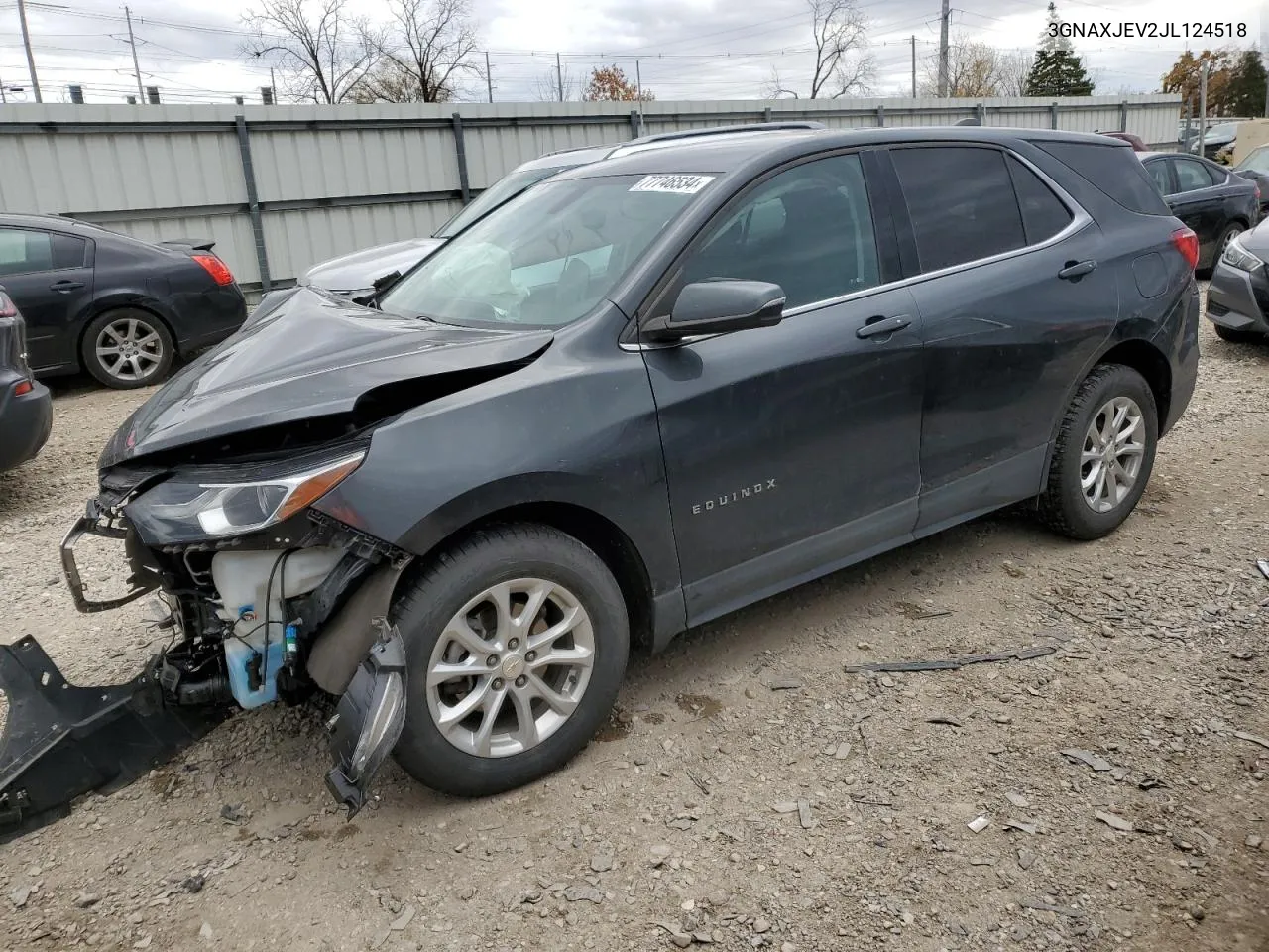 2018 Chevrolet Equinox Lt VIN: 3GNAXJEV2JL124518 Lot: 77746534