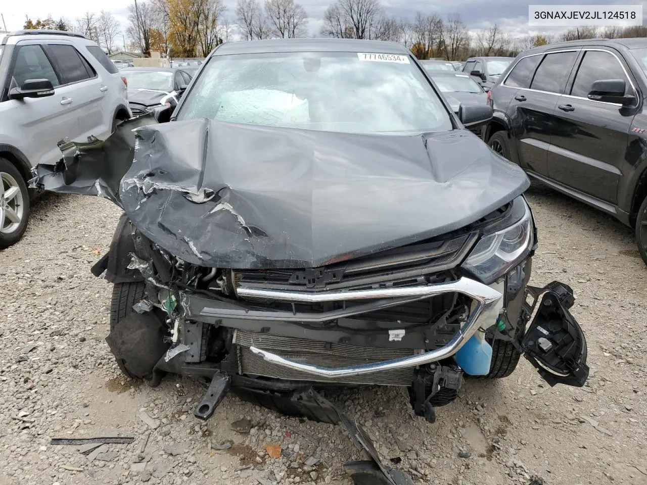 2018 Chevrolet Equinox Lt VIN: 3GNAXJEV2JL124518 Lot: 77746534