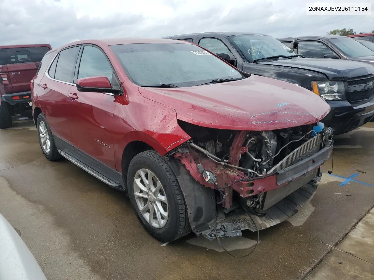 2018 Chevrolet Equinox Lt VIN: 2GNAXJEV2J6110154 Lot: 77980504