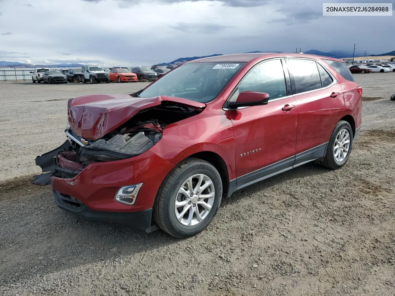 2018 Chevrolet Equinox Lt VIN: 2GNAXSEV2J6284988 Lot: 77993884