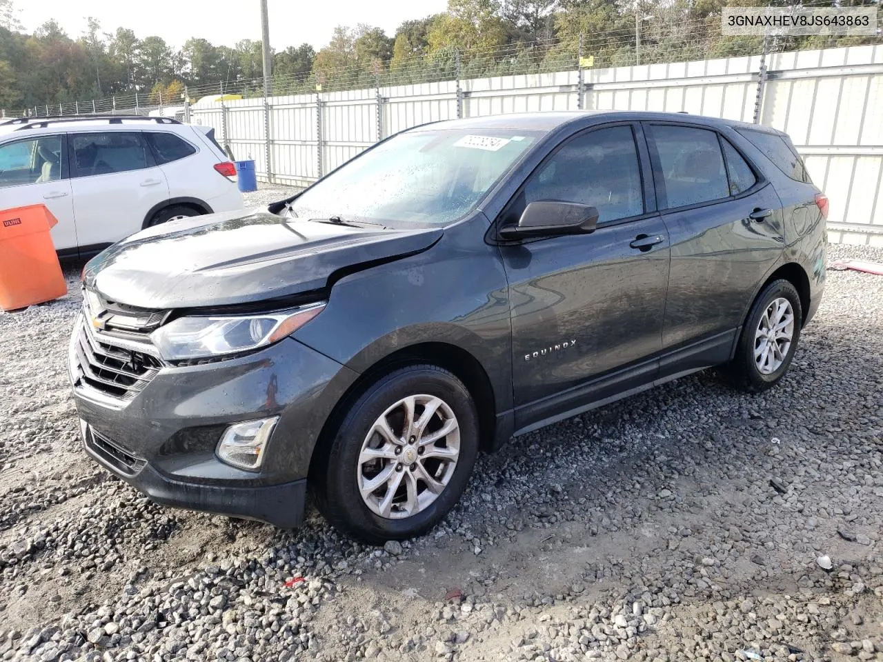 2018 Chevrolet Equinox Ls VIN: 3GNAXHEV8JS643863 Lot: 78028254