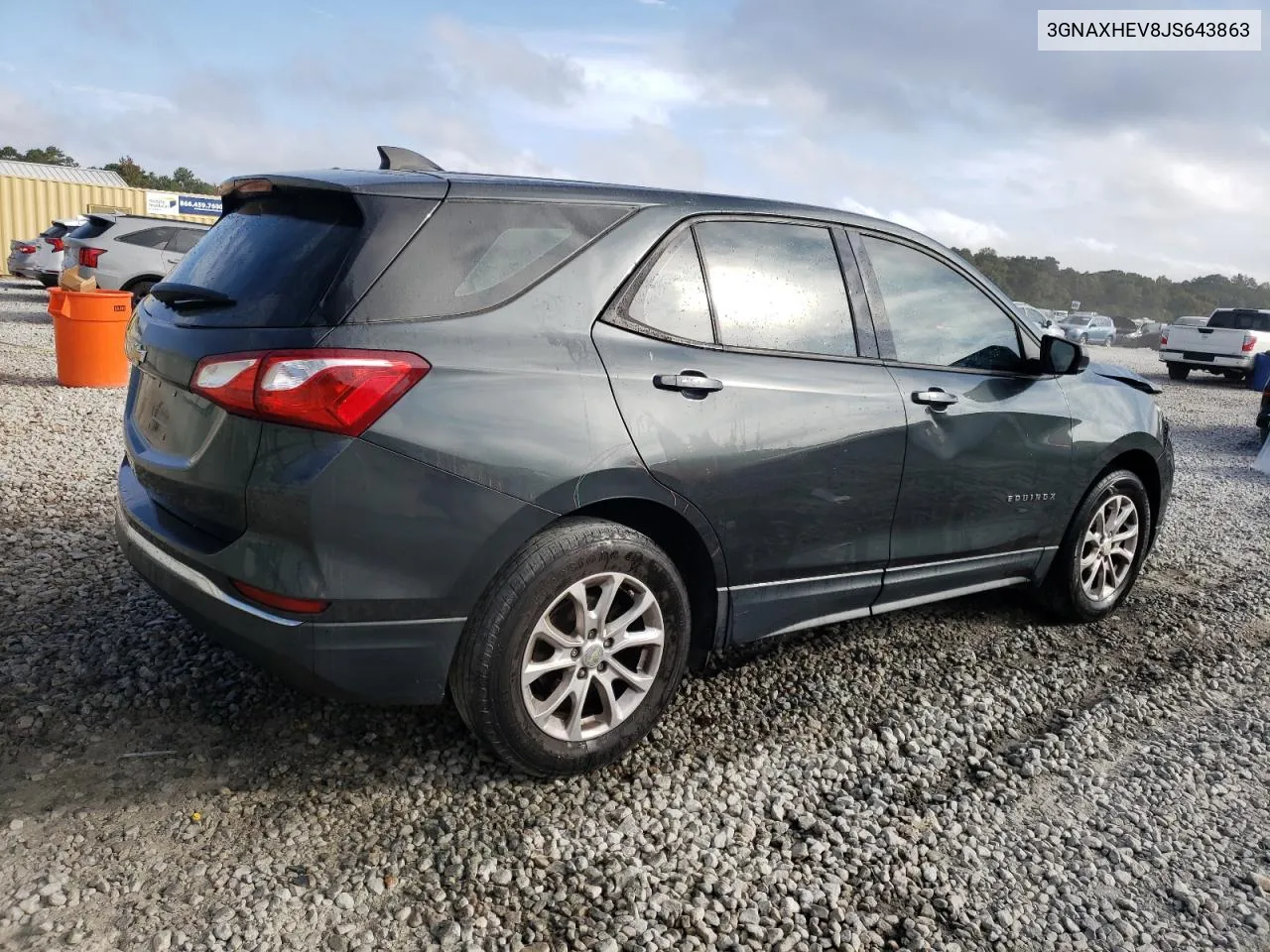 2018 Chevrolet Equinox Ls VIN: 3GNAXHEV8JS643863 Lot: 78028254