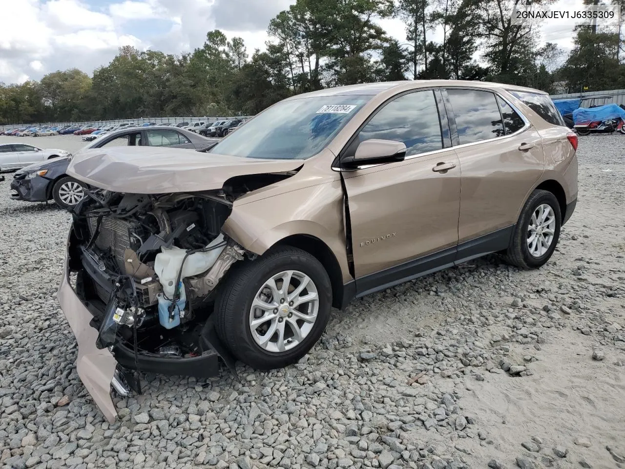 2018 Chevrolet Equinox Lt VIN: 2GNAXJEV1J6335309 Lot: 78118284