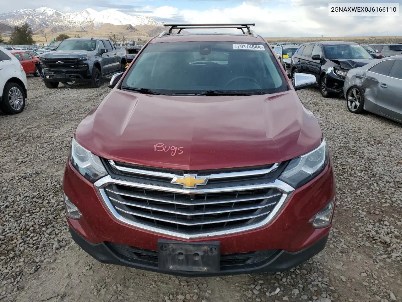 2018 Chevrolet Equinox Premier VIN: 2GNAXWEX0J6166110 Lot: 78174644