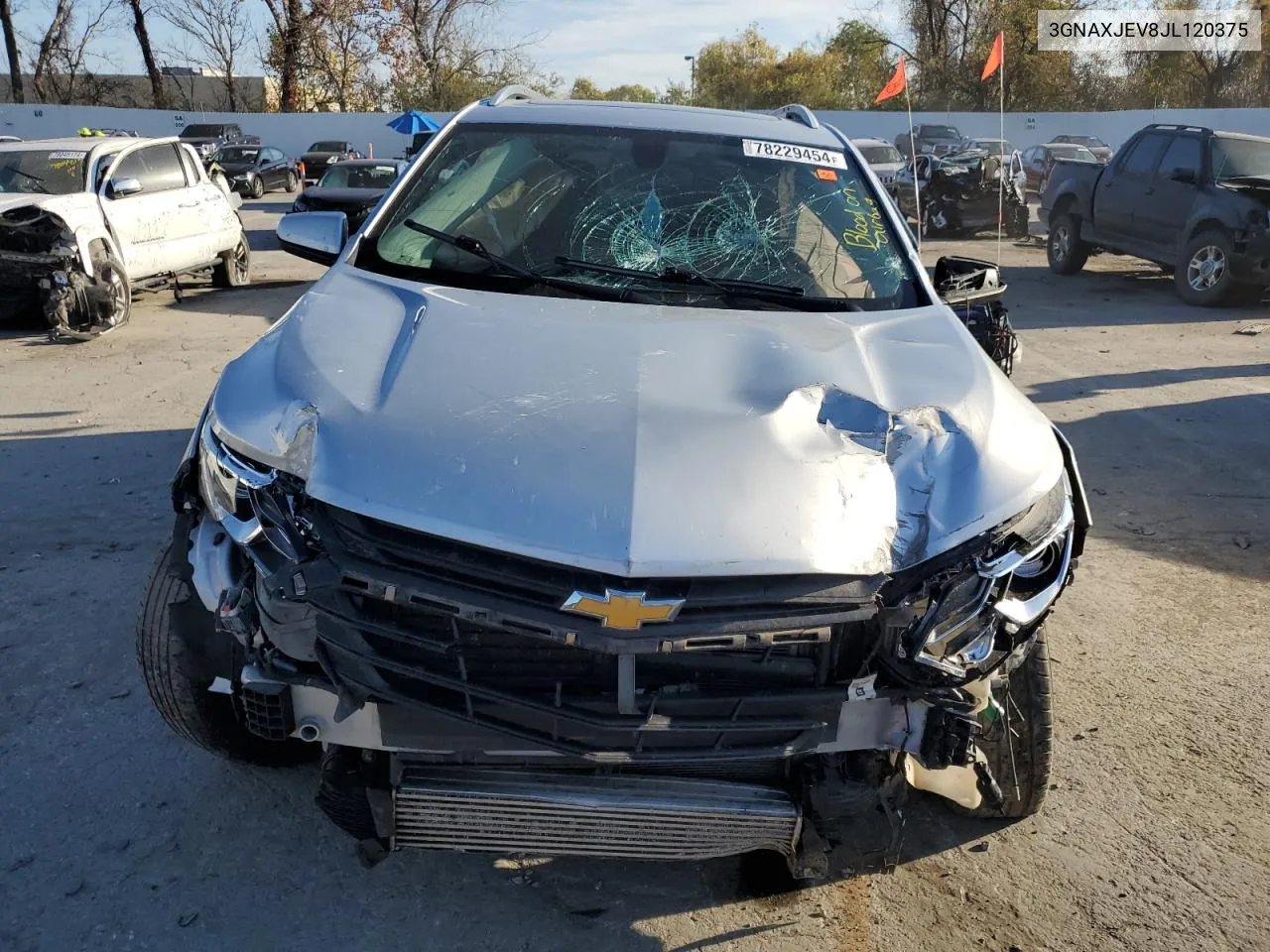 2018 Chevrolet Equinox Lt VIN: 3GNAXJEV8JL120375 Lot: 78229454