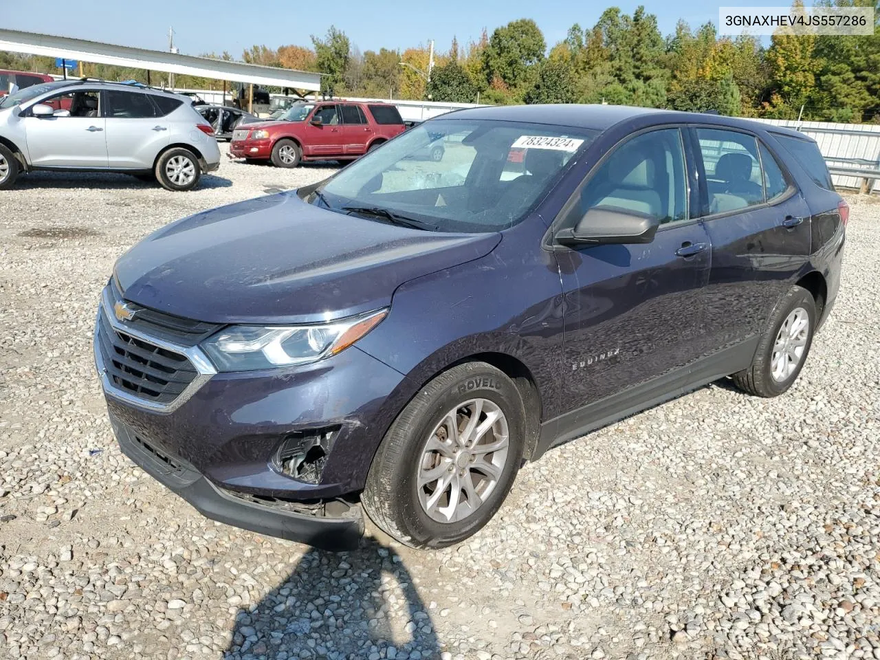 2018 Chevrolet Equinox Ls VIN: 3GNAXHEV4JS557286 Lot: 78324324