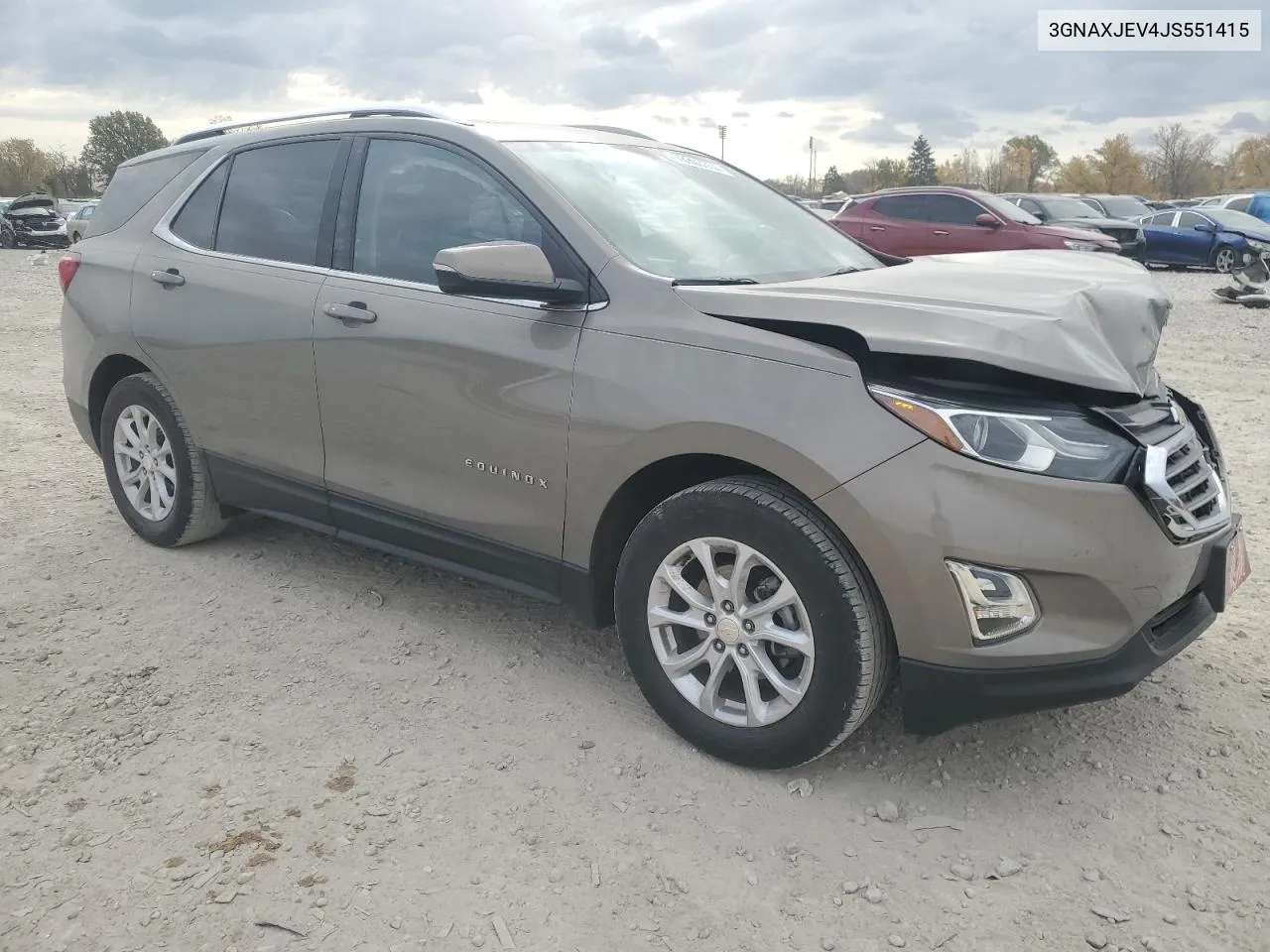 2018 Chevrolet Equinox Lt VIN: 3GNAXJEV4JS551415 Lot: 78353354