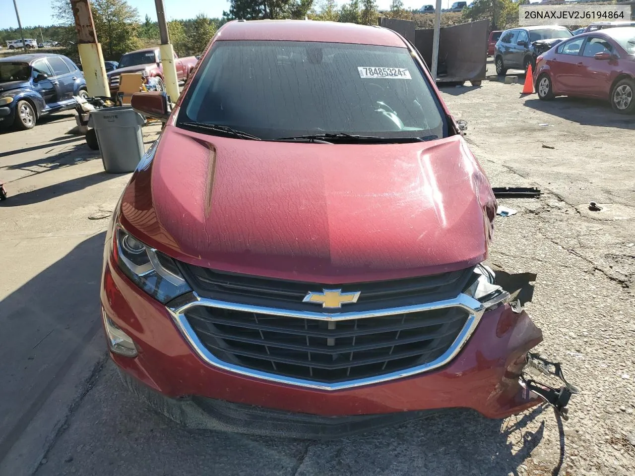 2018 Chevrolet Equinox Lt VIN: 2GNAXJEV2J6194864 Lot: 78485324