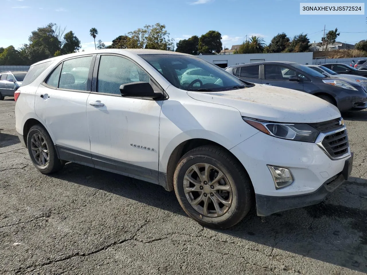 2018 Chevrolet Equinox Ls VIN: 3GNAXHEV3JS572524 Lot: 78530054