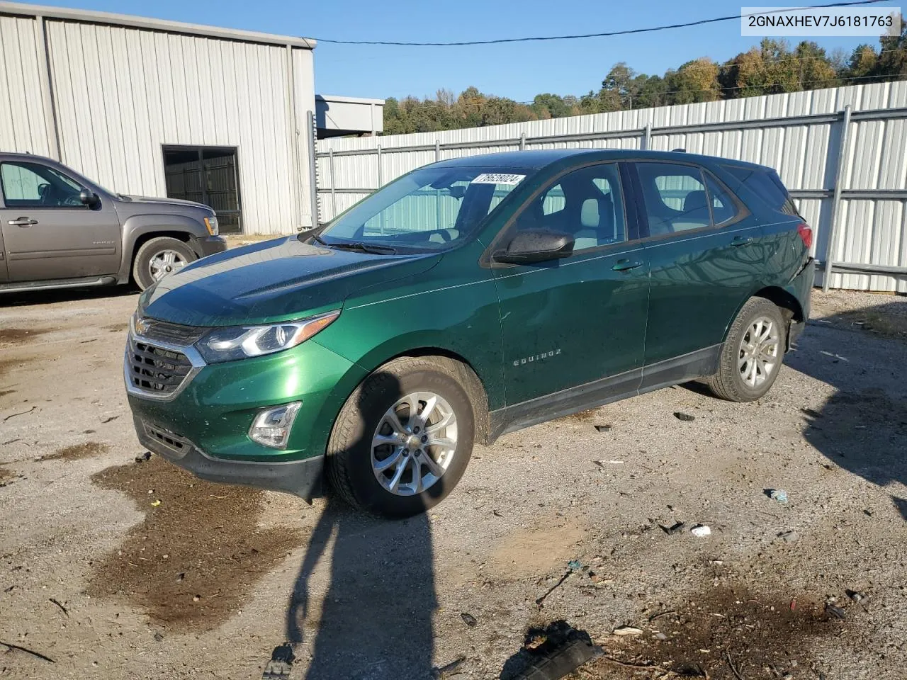 2GNAXHEV7J6181763 2018 Chevrolet Equinox Ls