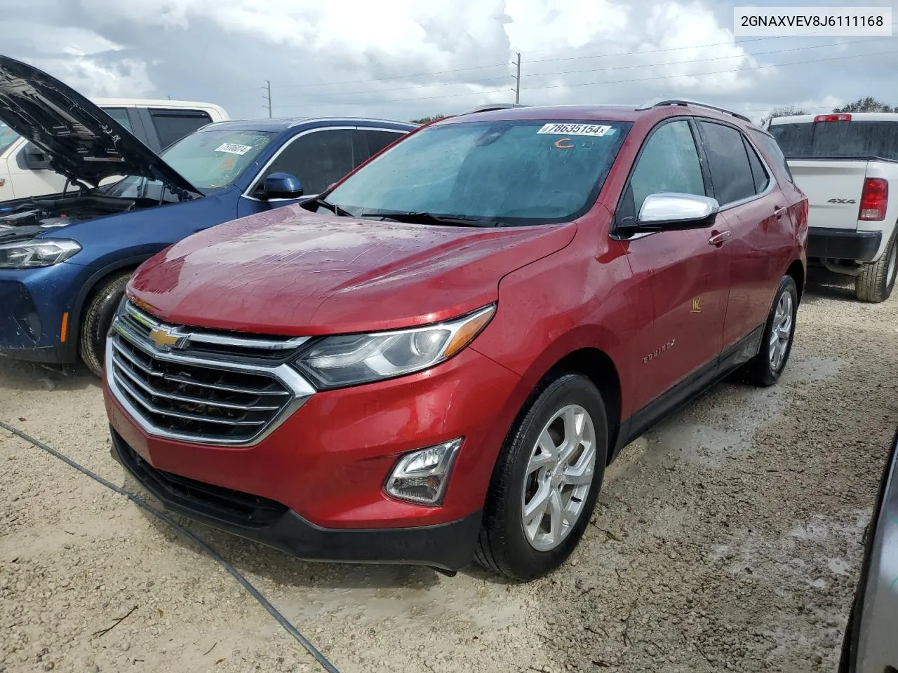 2018 Chevrolet Equinox Premier VIN: 2GNAXVEV8J6111168 Lot: 78635154