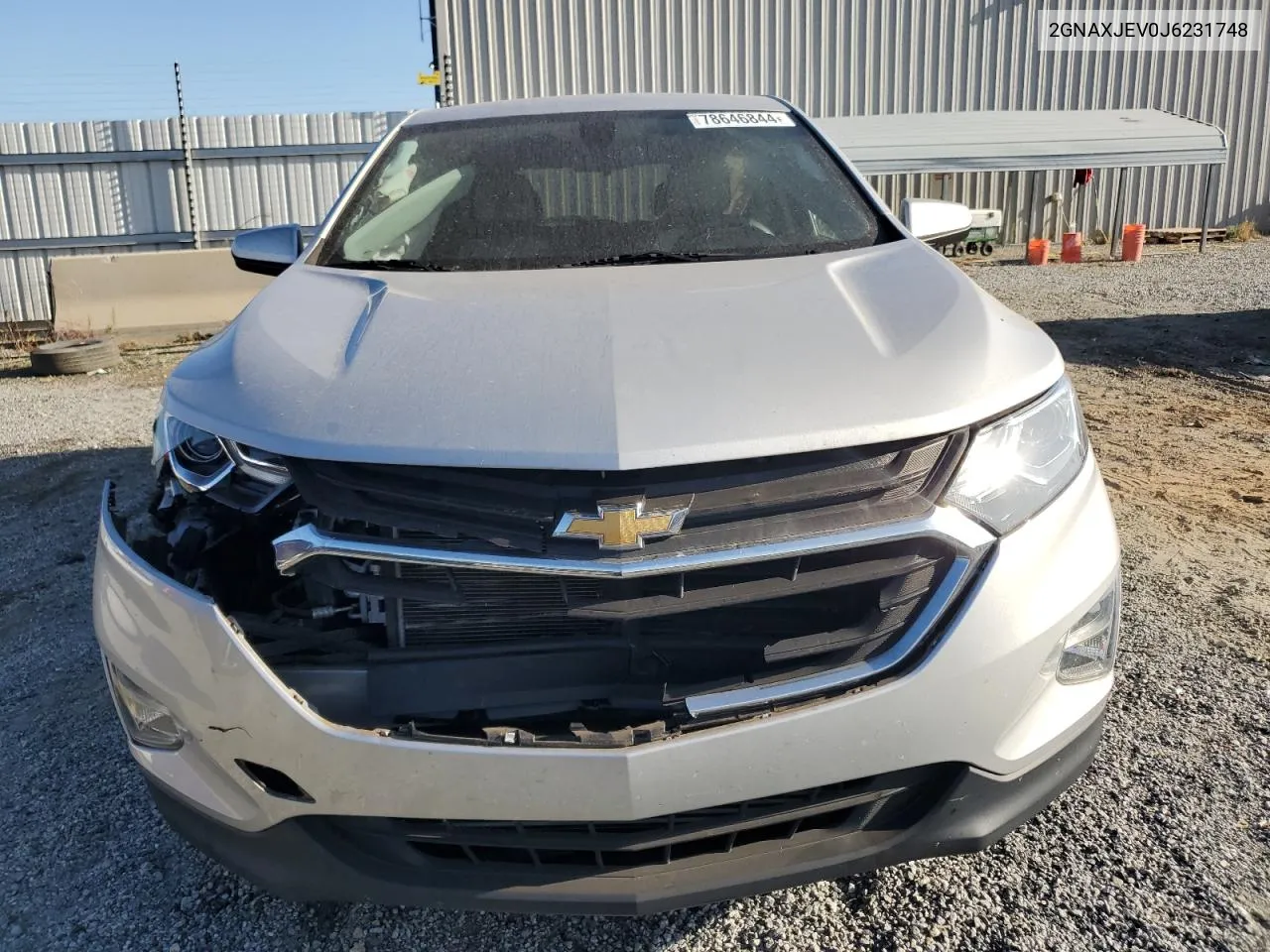 2018 Chevrolet Equinox Lt VIN: 2GNAXJEV0J6231748 Lot: 78646844