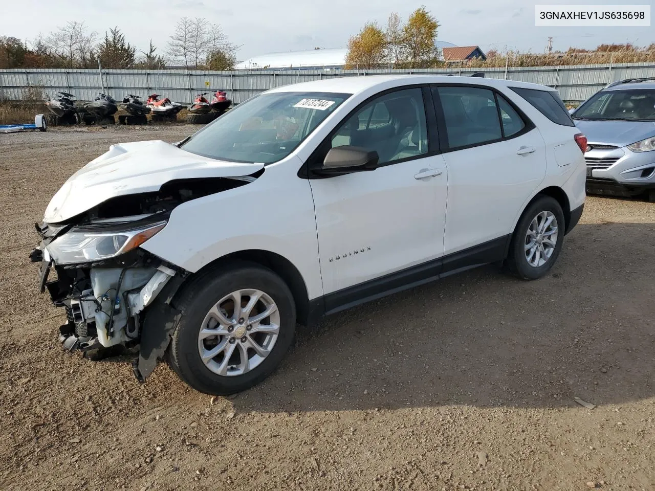 2018 Chevrolet Equinox Ls VIN: 3GNAXHEV1JS635698 Lot: 78737244