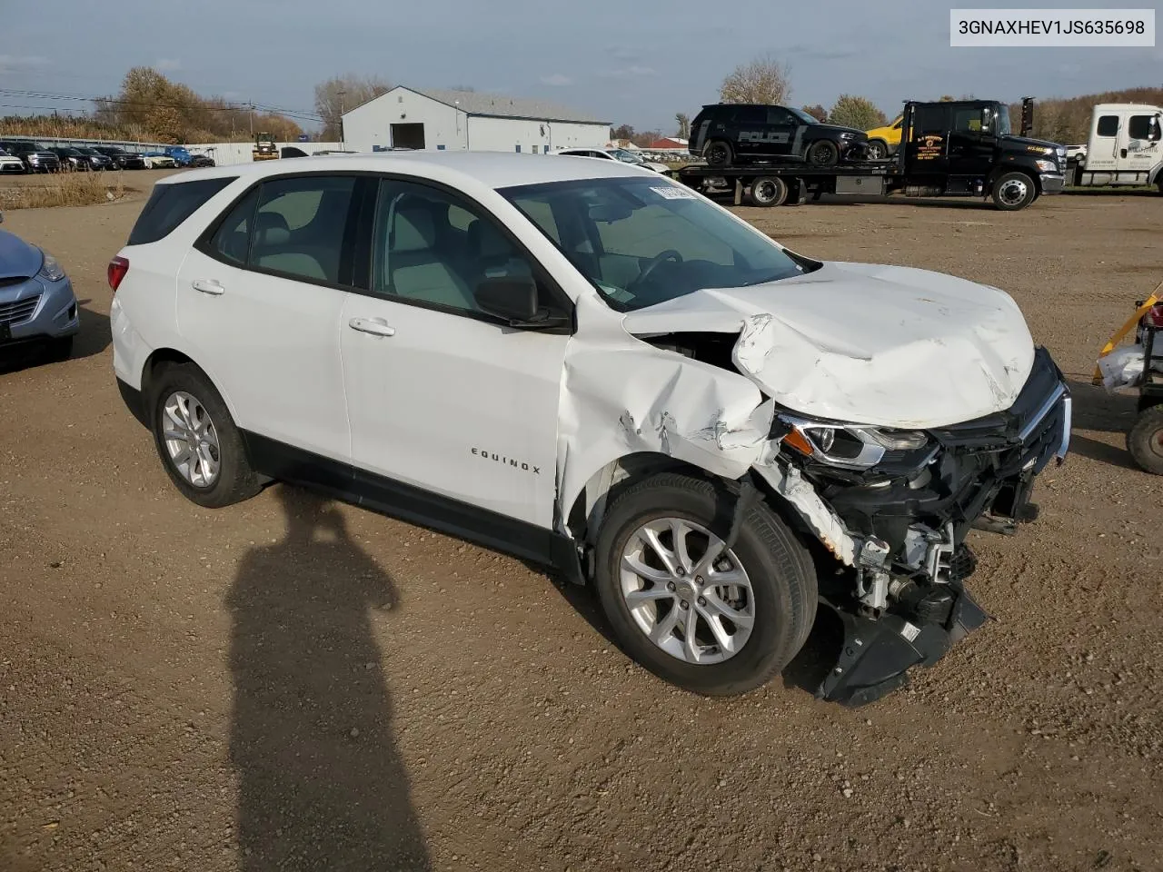 2018 Chevrolet Equinox Ls VIN: 3GNAXHEV1JS635698 Lot: 78737244