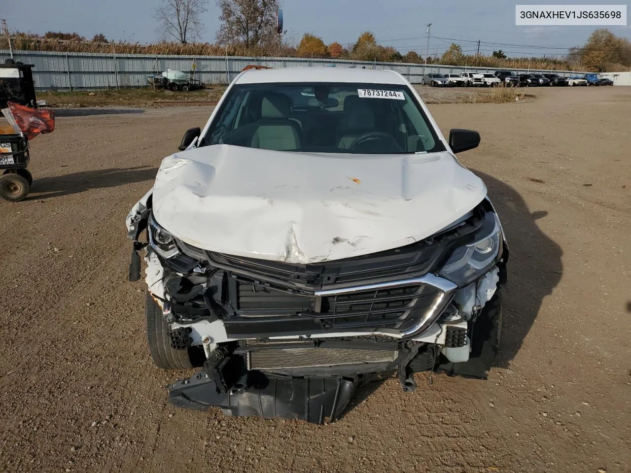 2018 Chevrolet Equinox Ls VIN: 3GNAXHEV1JS635698 Lot: 78737244