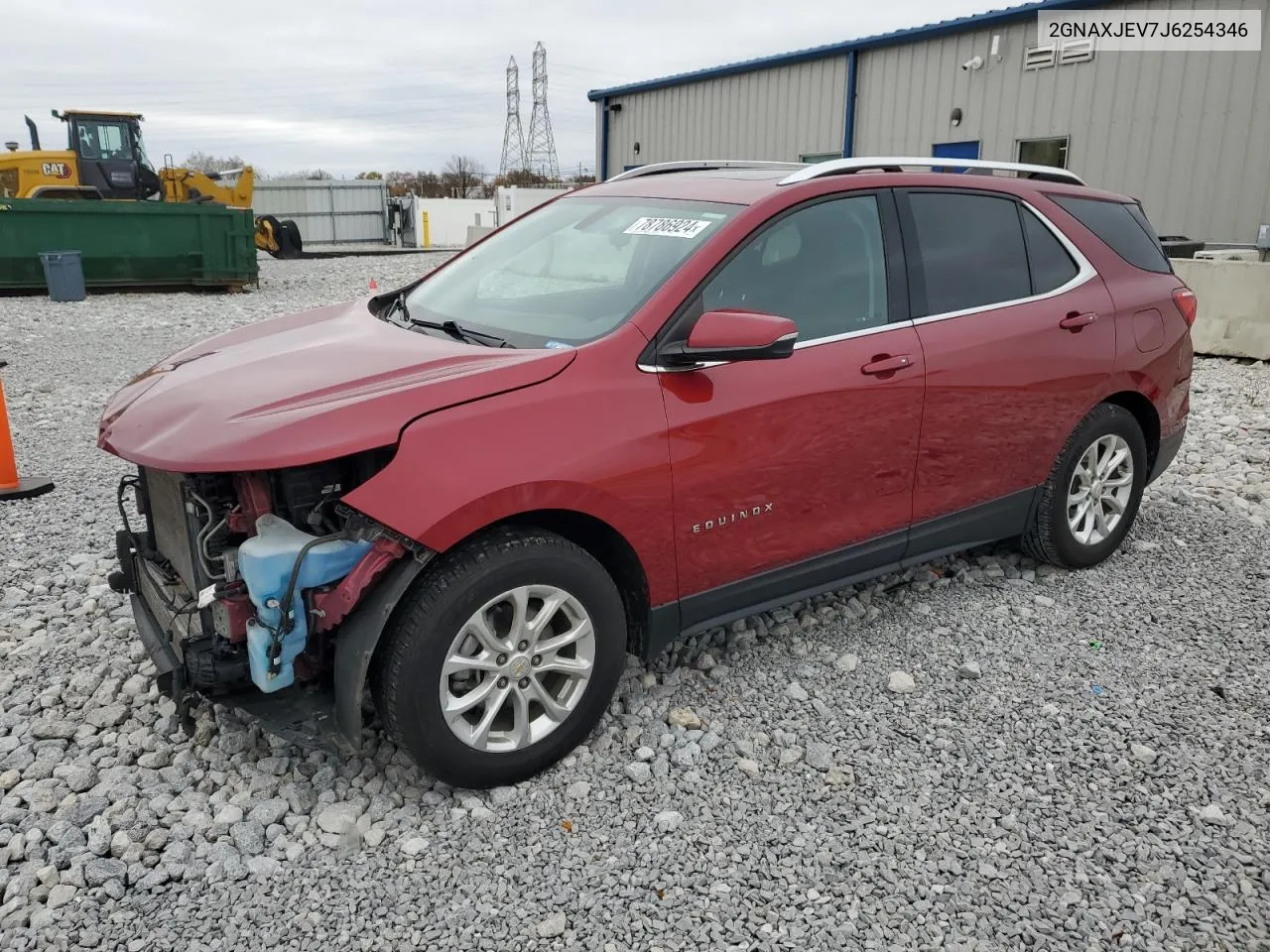 2018 Chevrolet Equinox Lt VIN: 2GNAXJEV7J6254346 Lot: 78786924