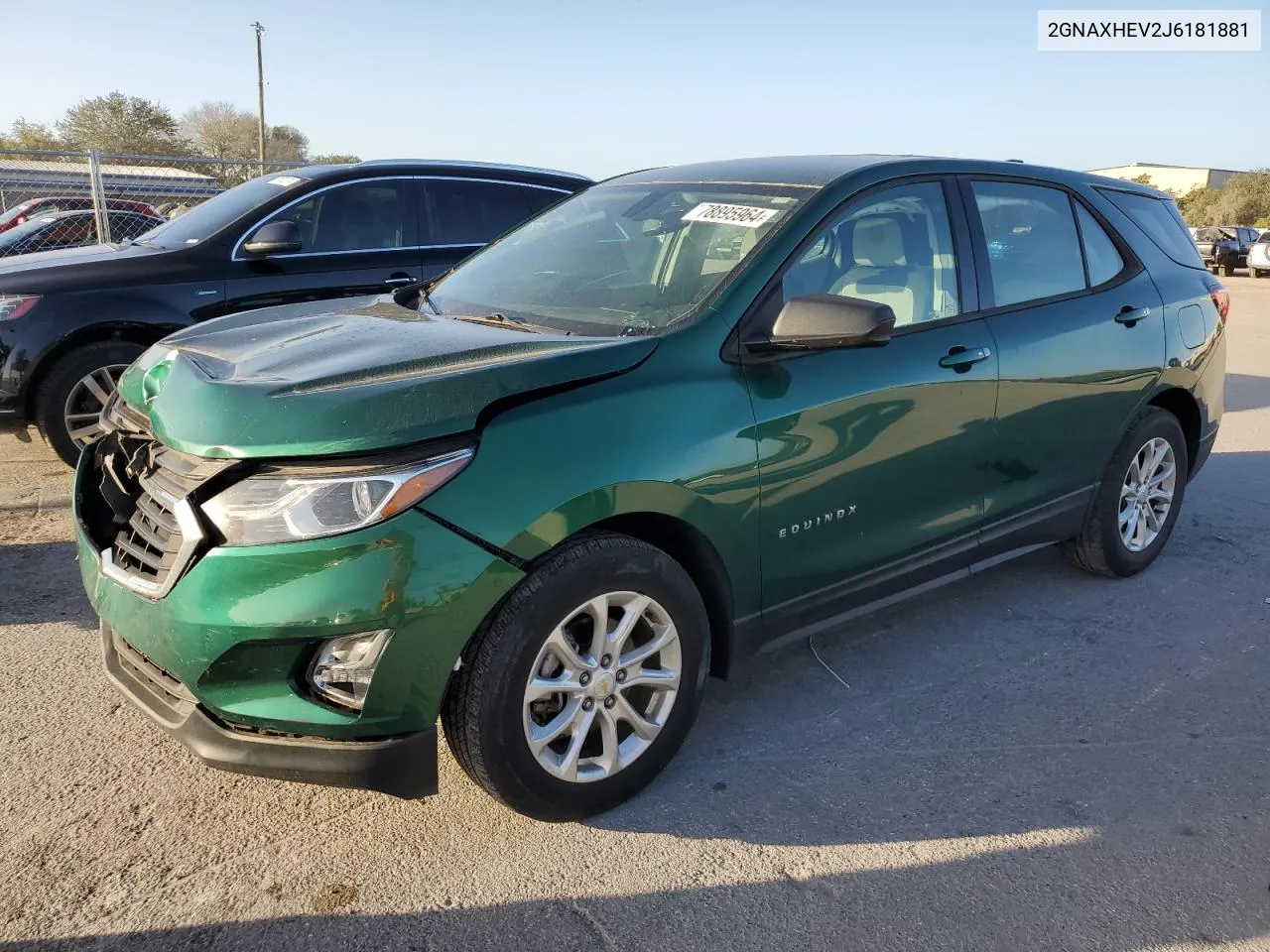 2018 Chevrolet Equinox Ls VIN: 2GNAXHEV2J6181881 Lot: 78895964