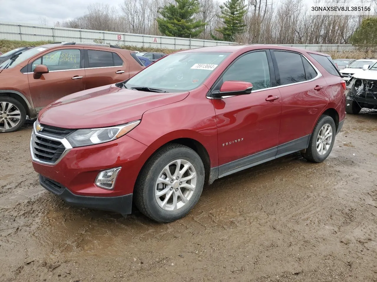 2018 Chevrolet Equinox Lt VIN: 3GNAXSEV8JL385156 Lot: 78913664