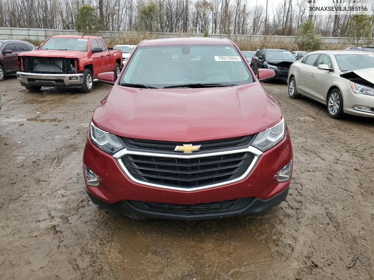 2018 Chevrolet Equinox Lt VIN: 3GNAXSEV8JL385156 Lot: 78913664