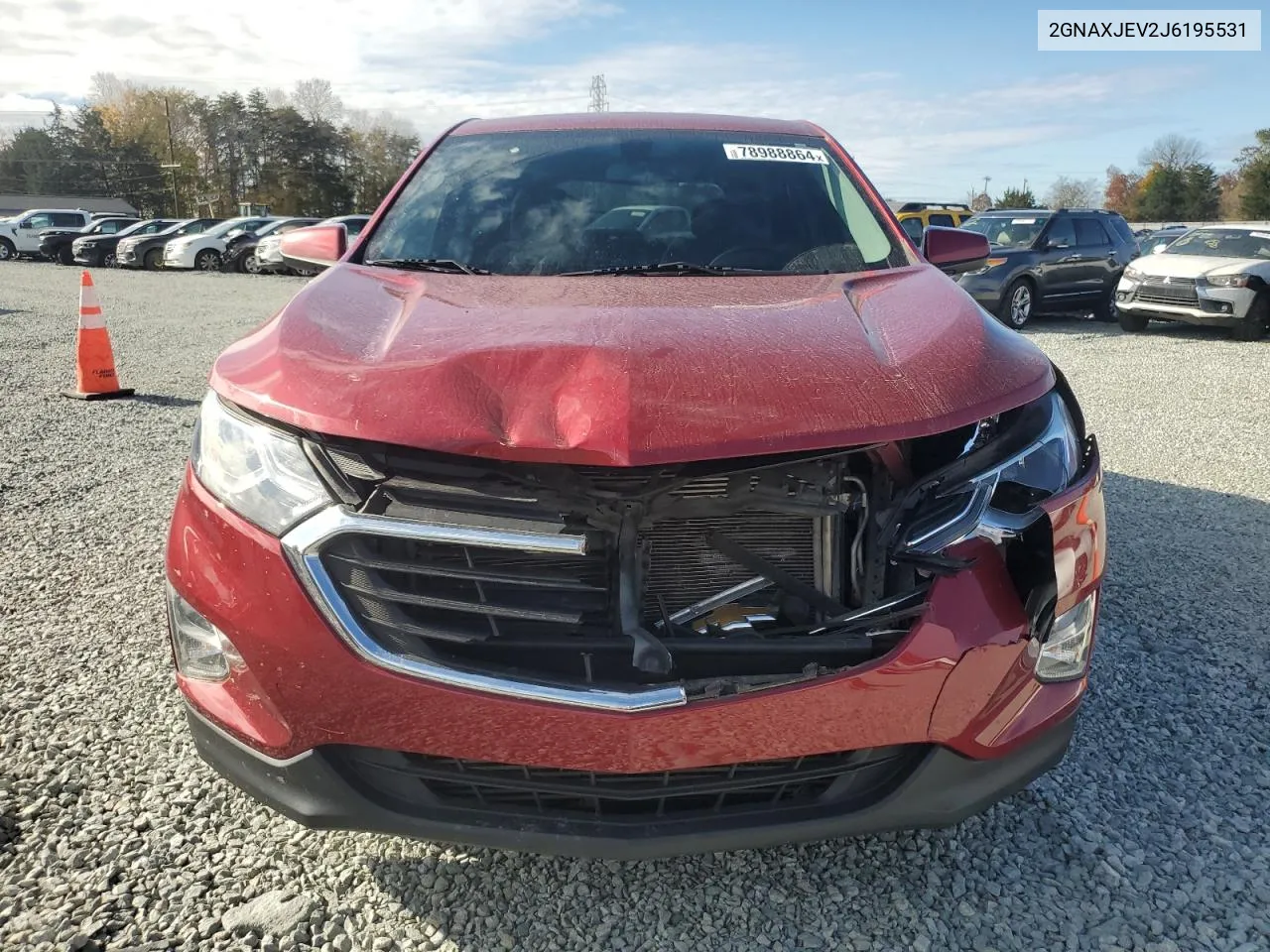 2018 Chevrolet Equinox Lt VIN: 2GNAXJEV2J6195531 Lot: 78988864