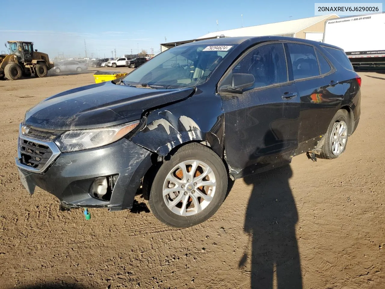 2018 Chevrolet Equinox Ls VIN: 2GNAXREV6J6290026 Lot: 79294624